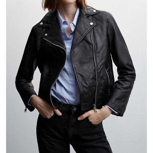 Leather Moto Jacket from Mango - Picture 7 of 12